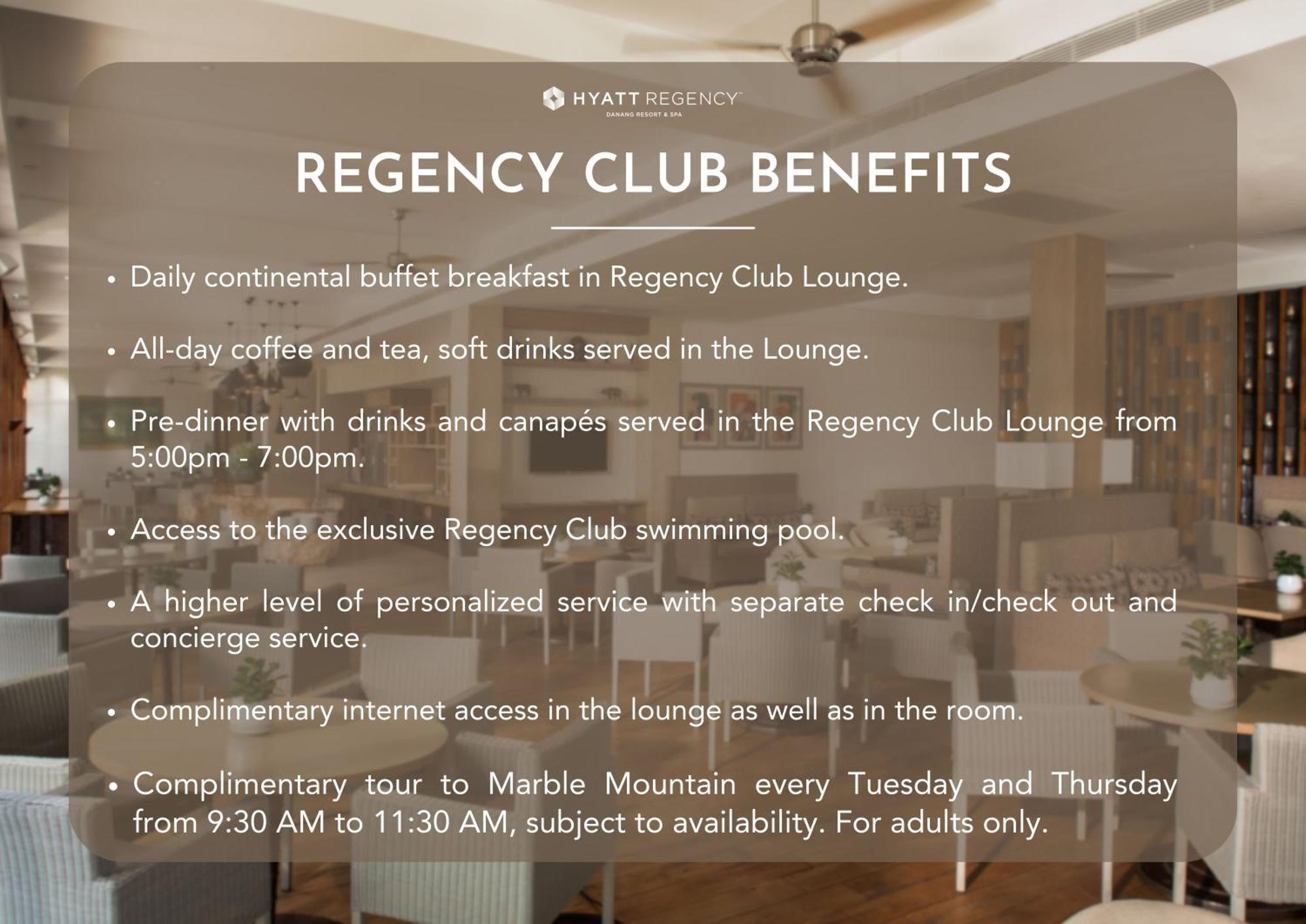 Hyatt Regency Danang Resort And Spa Exteriér fotografie Club benefits